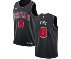 Chicago Bulls #8 Zach LaVine Authentic Black Basketball Jersey Statement Edition