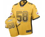 Pittsburgh Steelers #58 Jack Lambert Elite Gold Drift Fashion Football Jersey