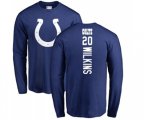 Indianapolis Colts #20 Jordan Wilkins Royal Blue Backer Long Sleeve T-Shirt