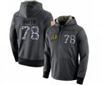Washington Redskins #78 Wes Martin Stitched Black Anthracite Salute to Service Player Performance Hoodie
