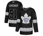 Toronto Maple Leafs #51 Jake Gardiner Authentic Black Team Logo Fashion NHL Jersey