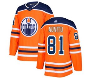 Edmonton Oilers #81 Yohann Auvitu Premier Orange Home NHL Jersey