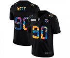 Pittsburgh Steelers #90 T.J. Watt Multi-Color Black 2020 NFL Crucial Catch Vapor Untouchable Limited Jersey