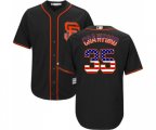 San Francisco Giants #35 Brandon Crawford Authentic Black USA Flag Fashion Baseball Jersey
