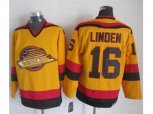 Vancouver Canucks #16 Trevor Linden Gold CCM Throwback Stitched NHL jerseys