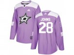 Dallas Stars #28 Stephen Johns Purple Authentic Fights Cancer Stitched NHL Jersey