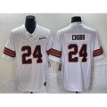 Cleveland Browns #24 Nick Chubb 1946 White FUSE Vapor Stitched Nike Limited Jersey