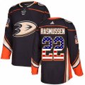 Anaheim Ducks #22 Dennis Rasmussen Authentic Black USA Flag Fashion NHL Jersey