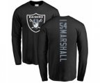 Oakland Raiders #54 Brandon Marshall Black Backer Long Sleeve T-Shirt