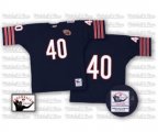 Mitchell and Ness Chicago Bears #40 Gale Sayers Blue Team Color Big Number with Bear Patch Authentic Throwback Football Jersey