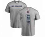Denver Broncos #12 Brendan Langley Ash Backer T-Shirt