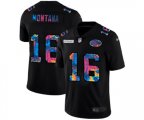 San Francisco 49ers #16 Joe Montana Multi-Color Black 2020 NFL Crucial Catch Vapor Untouchable Limited Jersey