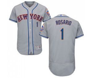 New York Mets #1 Amed Rosario Grey Road Flex Base Authentic Collection Baseball Jersey