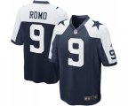 Dallas Cowboys #9 Tony Romo Game Navy Blue Throwback Alternate Football Jersey