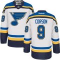 St. Louis Blues #9 Shayne Corson Authentic White Away NHL Jersey