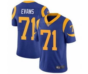 Los Angeles Rams #71 Bobby Evans Royal Blue Alternate Vapor Untouchable Limited Player Football Jersey