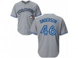 Toronto Blue Jays #46 Brett Anderson Replica Grey Road MLB Jersey