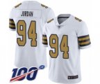 New Orleans Saints #94 Cameron Jordan Limited White Rush Vapor Untouchable 100th Season Football Jersey
