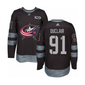 Columbus Blue Jackets #91 Anthony Duclair Authentic Black 1917-2017 100th Anniversary NHL Jersey