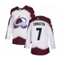 Colorado Avalanche #7 Kevin Connauton Authentic White Away Hockey Jersey