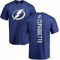 Tampa Bay Lightning #13 Cedric Paquette Royal Blue Backer T-Shirt
