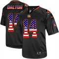 Cincinnati Bengals #14 Andy Dalton Elite Black USA Flag Fashion NFL Jersey
