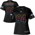 Women Seattle Seahawks #94 Rasheem Green Game Black Fashion NFL Jersey
