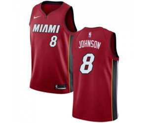 Miami Heat #8 Tyler Johnson Authentic Red Basketball Jersey Statement Edition