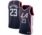Los Angeles Clippers #23 Lou Williams Authentic Navy Blue Basketball Jersey - City Edition