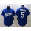 Nike Los Angeles Dodgers #5 Freddie Freeman Blue Stitched Baseball Jersey