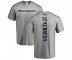 Seattle Seahawks #96 Cortez Kennedy Ash Backer T-Shirt