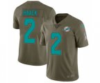 Miami Dolphins #2 Matt Haack Limited Olive 2017 Salute to Service Football Jersey
