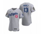 Los Angeles Dodgers Max Muncy Nike Gray 2020 World Series Authentic Road Jersey