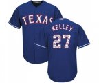 Texas Rangers #27 Shawn Kelley Authentic Royal Blue Team Logo Fashion Cool Base Baseball Jersey