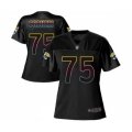Women Jacksonville Jaguars #75 Cedric Ogbuehi Game Black Fashion Football Jersey