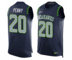 Seattle Seahawks #20 Rashaad Penny Limited Steel Blue Player Name & Number Tank Top Football Jersey