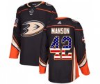 Anaheim Ducks #42 Josh Manson Authentic Black USA Flag Fashion Hockey Jersey