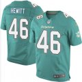 Miami Dolphins #46 Neville Hewitt Elite Aqua Green Team Color NFL Jersey