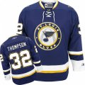 St. Louis Blues #32 Tage Thompson Premier Navy Blue Third NHL Jersey