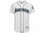 Seattle Mariners Majestic Home Blank White Flex Base Authentic Collection Team Jersey