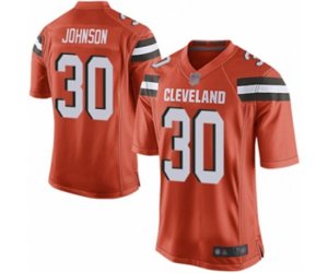 Cleveland Browns #30 D\'Ernest Johnson Game Orange Alternate Football Jersey