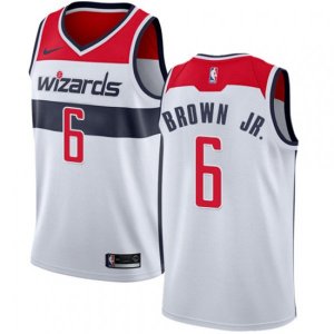 Washington Wizards #6 Troy Brown Jr. Swingman White NBA Jersey - Association Edition