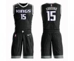Sacramento Kings #15 DeMarcus Cousins Swingman Black Basketball Suit Jersey Statement Edition