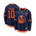 Edmonton Oilers #10 Esa Tikkanen Authentic Navy Blue Alternate Fanatics Branded Breakaway Hockey Jersey