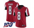 Atlanta Falcons #8 Matt Schaub Red Team Color Vapor Untouchable Limited Player 100th Season Football Jersey