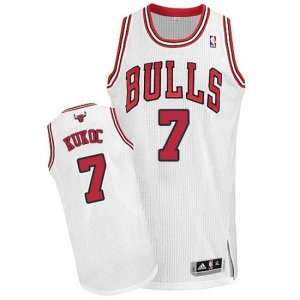 Chicago Bulls #7 Tony Kukoc Authentic White Home NBA Jersey