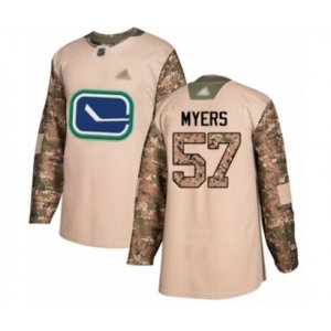 Vancouver Canucks #57 Tyler Myers Authentic Camo Veterans Day Practice Hockey Jersey