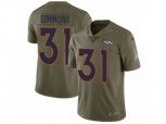 Denver Broncos #31 Justin Simmons Limited Olive 2017 Salute to Service NFL Jersey