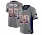 New England Patriots #29 Duke Dawson Limited Gray Rush Drift Fashion NFL Jersey