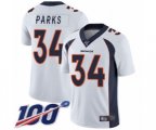 Denver Broncos #34 Will Parks White Vapor Untouchable Limited Player 100th Season Football Jersey